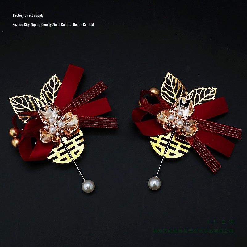 Wedding Boutonniere Set: Groom, Bride, Family, Best Man, Bridesmaid, VIP Guests