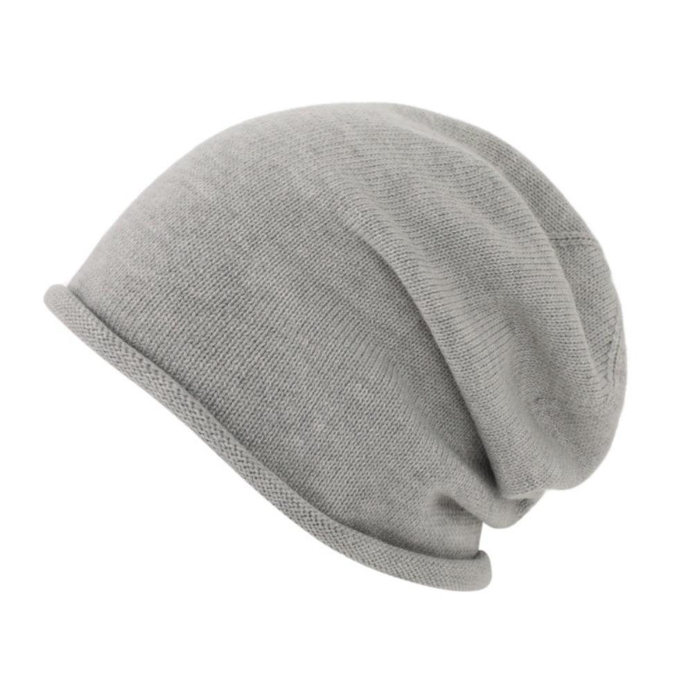 Fashion Soft Slouchy Beanie Hat Thickened Windproof Skull Cap Fleece Lined Keep Warm Knit Hat Casual Wear