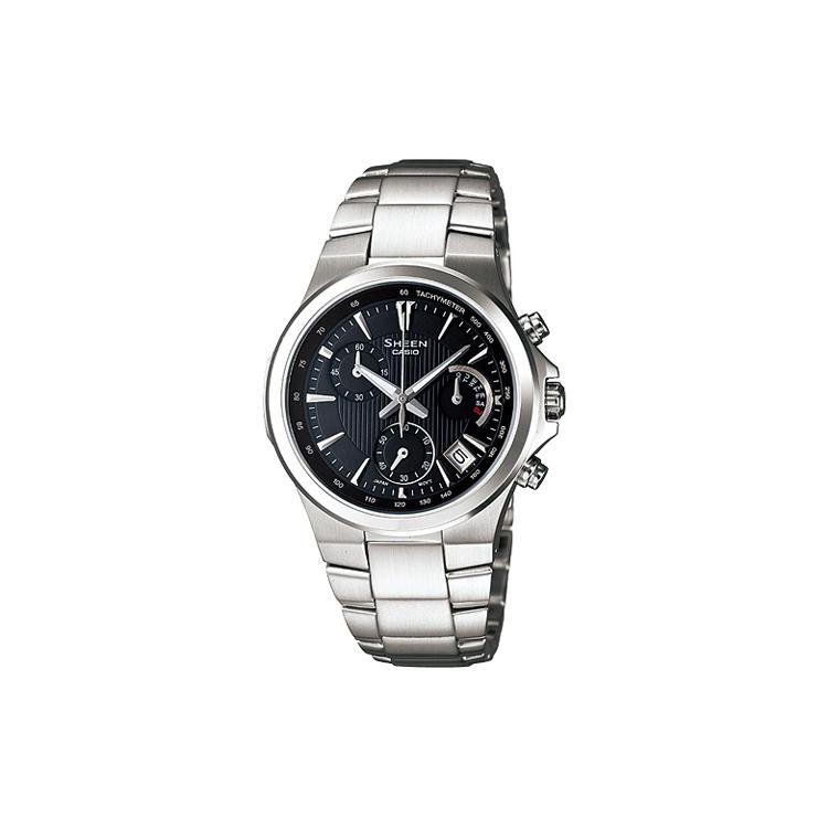 

CASIO SHEEN Business Quartz Movement Stainless Steel Strap Watch Women s Watch Black Dial SHE-5019D-1A Black Dial
