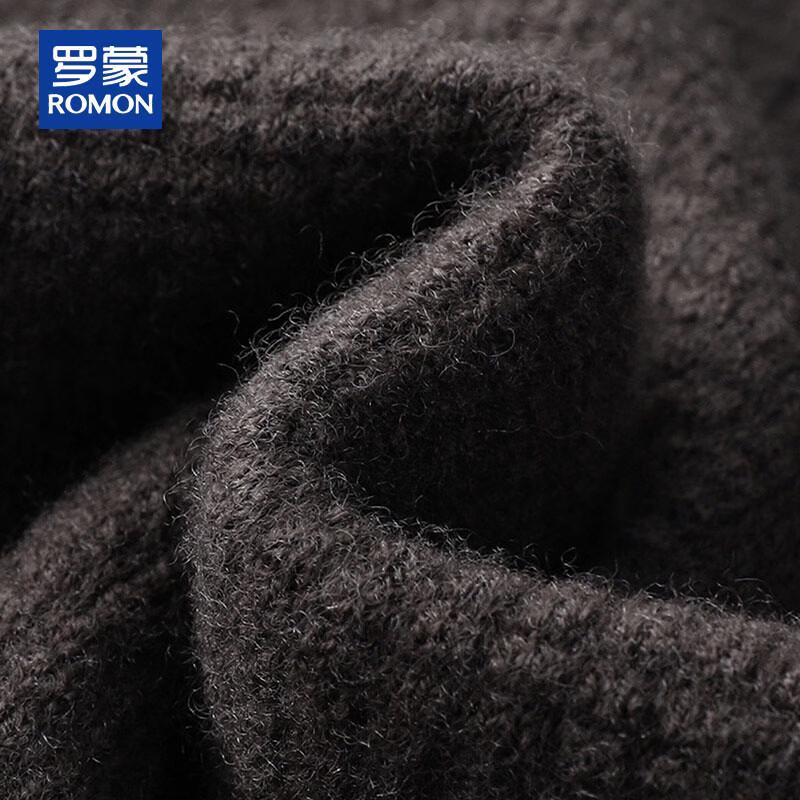 ROMON Men's 100% Pure Wool Half-Turtleneck Pullover Sweater