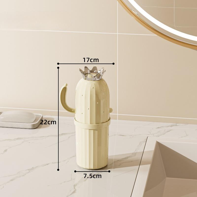 Cylindrical Cosmetic Storage CylinderTransparent Covered Dust-proof Storage Bucket Plastic Storage Set