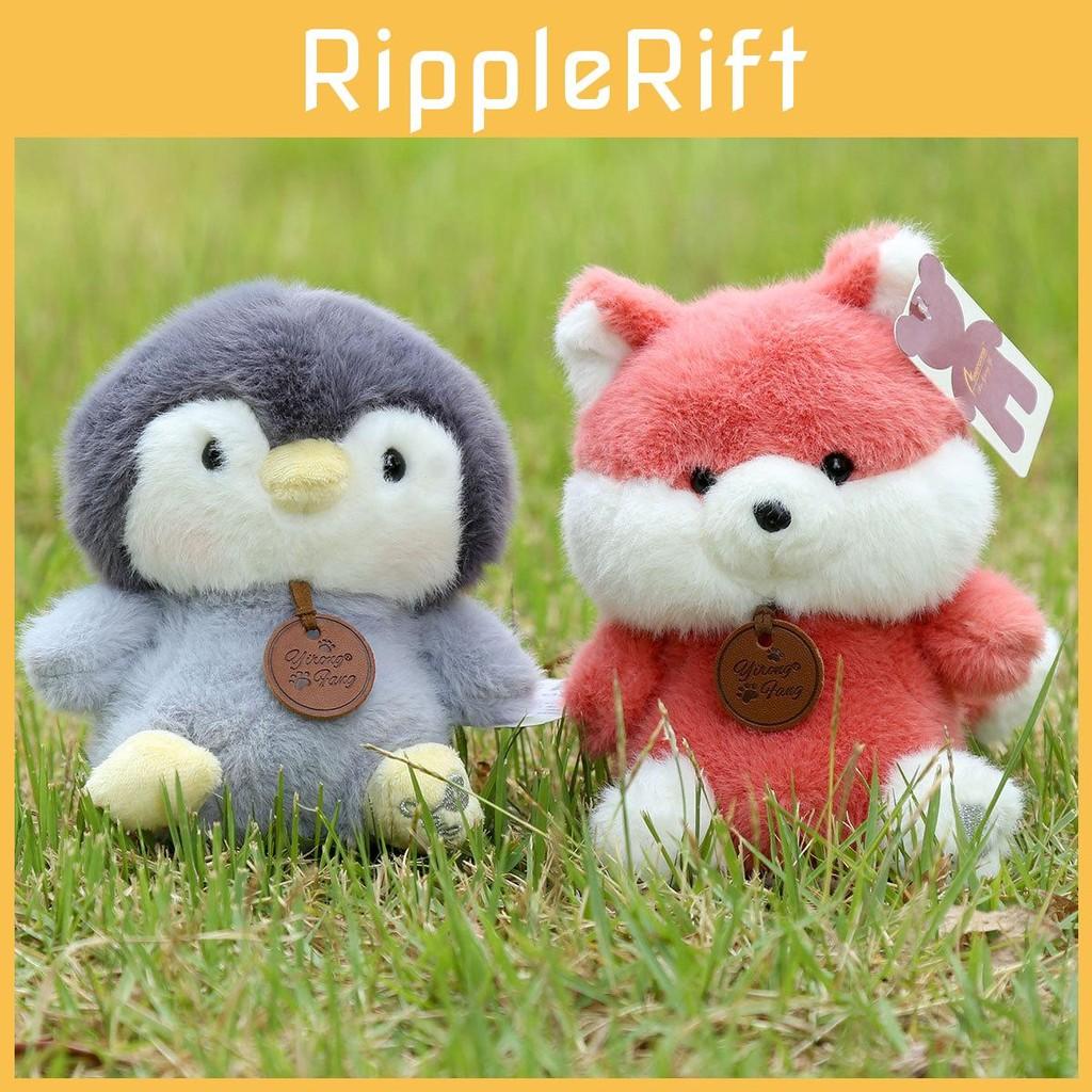 Elephant Penguin Fox Plush Figures Pack Short Faux Fur Kids Collecting Birthday