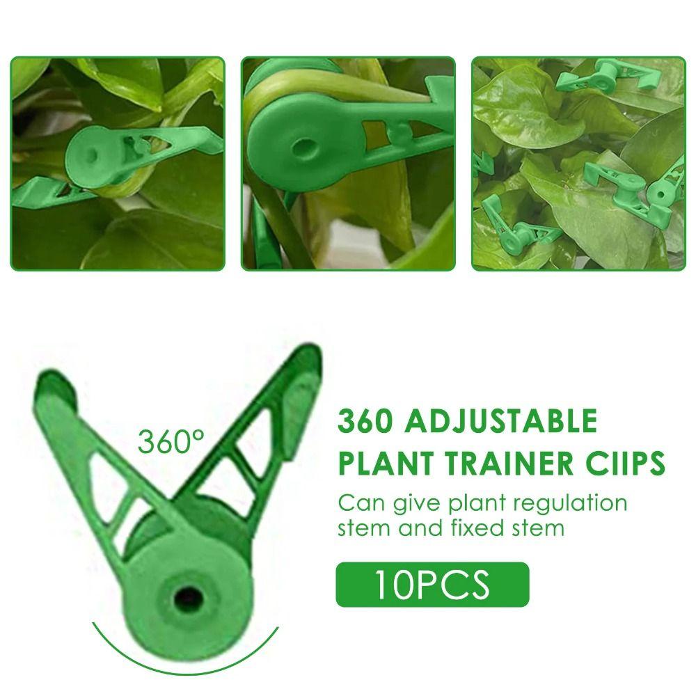 10 PCS Adjustable Plant Training Clips 360° Garden Trainer Clips Stress Training Tools