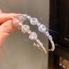 Super Flash Zircon Heart-shaped Geometric Round Open Bracelet French Exquisite Versatile Bracelet Light Luxury High-end Jewelry Women