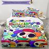 3pcs Duvet Cover Set (1*Duvet Cover + 2*Pillowcase, Without Core), Dandy's World Print Soft All‑Season Bedding Set, Home Bedroom Decor Gift