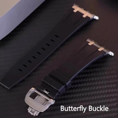 Luxury Rubber Strap For Apple Watch Band Series 9 8 7 45mm 41mm Ultra 49mm Silicone Sport Bracelet For IWatch 6 5 44mm 40mm 42mm