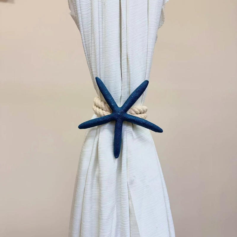 High Quality Starfish Curtain Tieback Rope Drapery Holdbacks Tie Room Decor Nordic Bedroom Decorations Curtain Holdback
