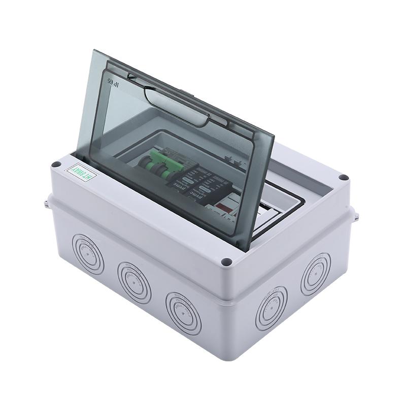 Solar Photovoltaic PV Combiner Box With Lightning Protection 1 In 1 Out DC 600V Fuse MCB SPD Waterproof Box IP65 Wholesale