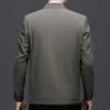 Men's Retro Business Casual Lapel Jacket - Autumn/Winter, Loose Fit, Middle-Aged Dad Style Zhongshan Coat