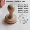 Custom Logo Stamp, Round Wooden Personalized Rubber Stamp, Business Stamps, Book Stamp, Wedding and Packaging Seal(ink Pad Not Included)