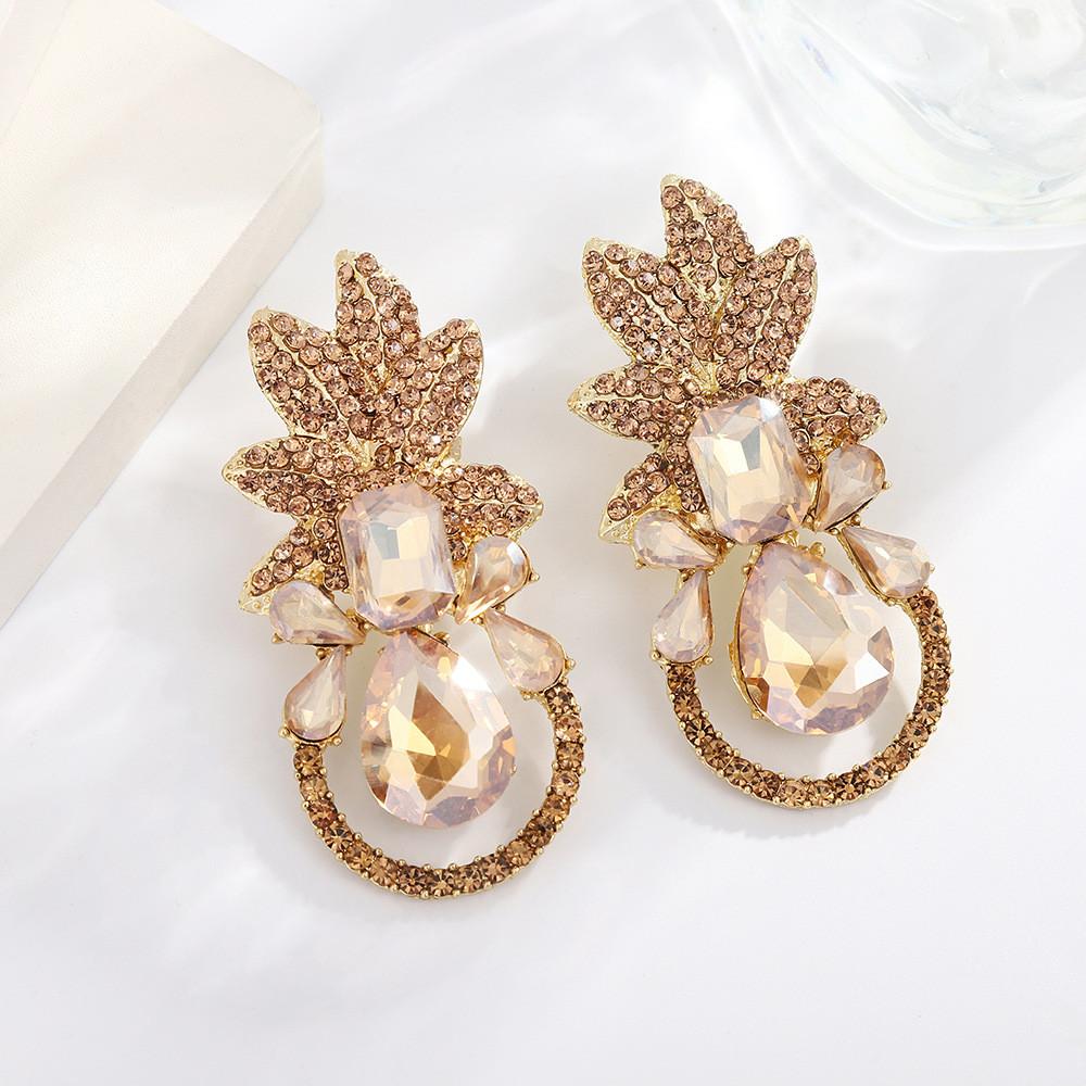 Modische Europäischer Stil Zirkon Hängeohrringe Für Damen Eleganter Schmuck Geschenk