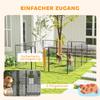 12 Panels Heavy Duty Puppy Playpen, for Small Dogs, Indoor and Outdoor Use - Silver