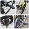 1 Pair Bike Rear Pedals, Mini Folding Bike Pegs, 8mm Aluminium Alloy Non-Slip Bicycle Footrests, Quick Release Foot Plates Pedals for Mountain Bike E