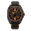 Bell X-1 Machbuster Rubber And Leather Strap Jet Black Dial Automatic AV-4115-04 Men's Watch
