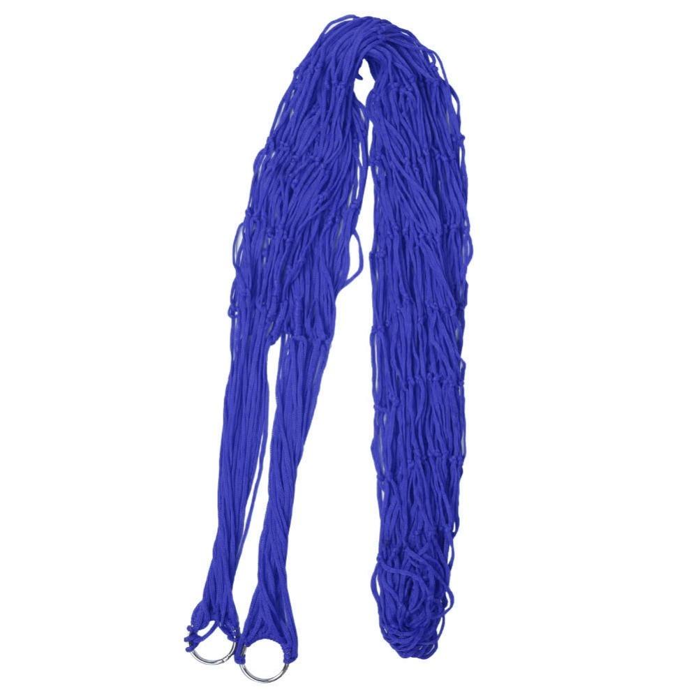 Colorful Nylon Mesh Hammock Smooth Net Sleeping Net Bed Durable Swing Hanging Rope Hammock  Hiking