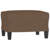 3 Piece Sofa Set with Cushions Brown Fabric