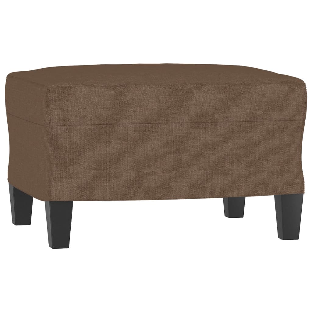 3 Piece Sofa Set with Cushions Brown Fabric