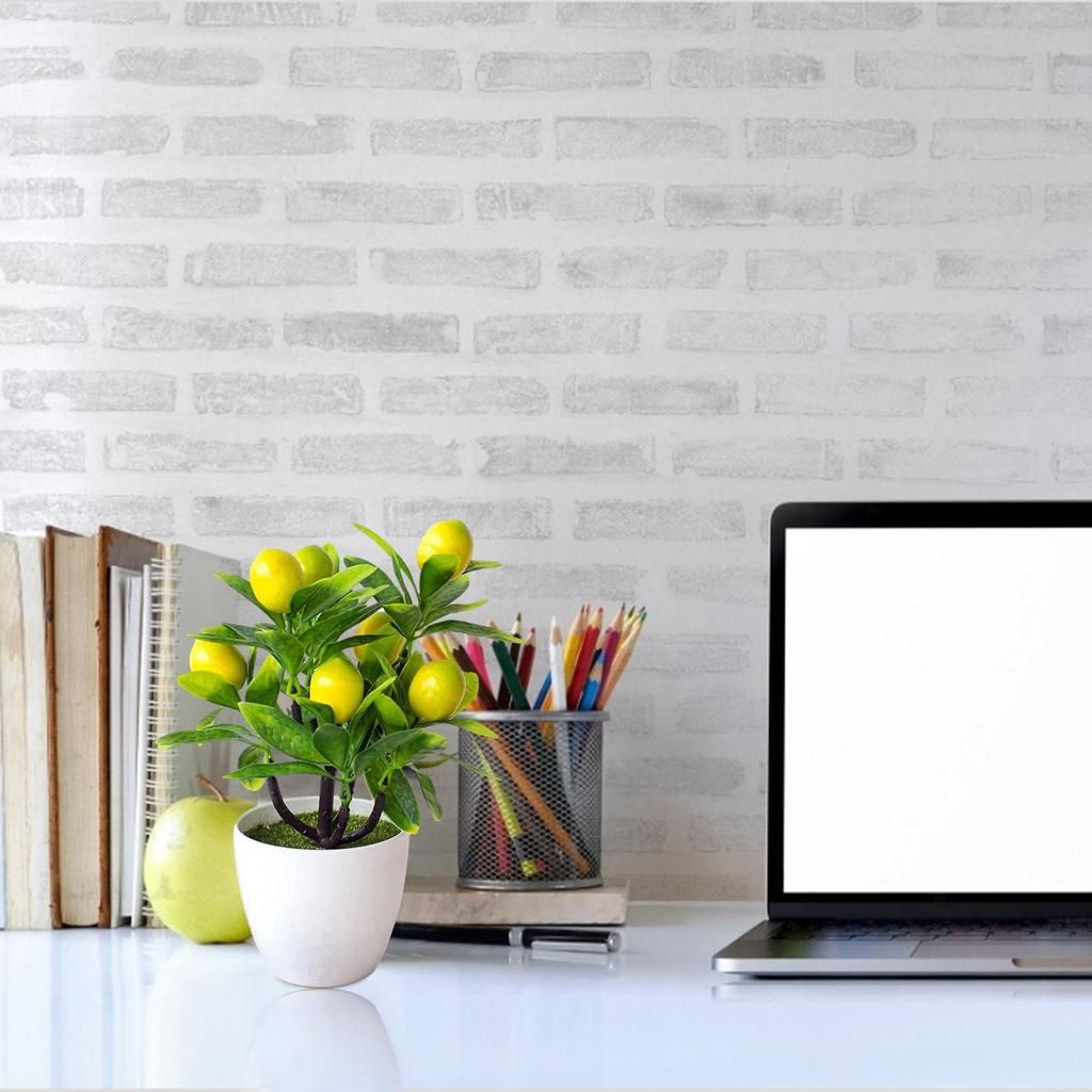 Artificial Fruits Lemon Simulated Bonsai Artificial Lemon Tree Mini Potted Realistic Fake Desk Plant for room kitchen party