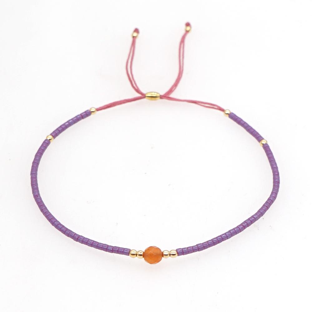 Retro Colorful Seed Bead & Faux Pearl Adjustable Bracelet - Trendy Hand-woven Jewelry for Women