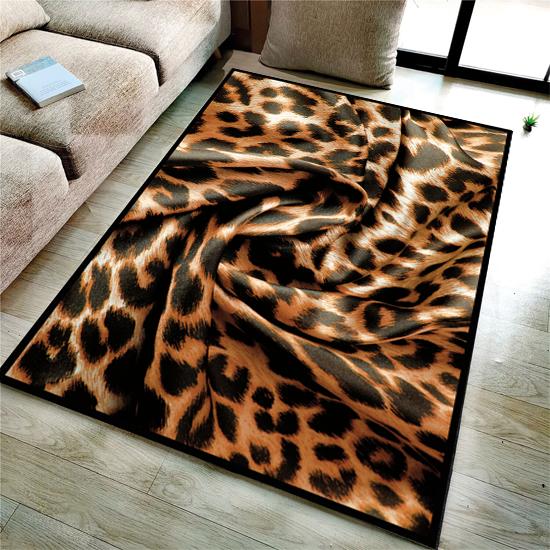 EPeddler Home Dekorativní leopardí vzor Digitální tisk Omyvatelný protiskluzový bodový základ Nová generace Obývací pokoj, kuchyně, předsíň Koberec a podlahová rohož