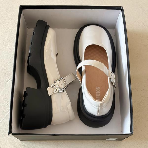 Mode Retro Damen Schuhe Damen Schuhwerk Clogs Plateau Britischer Stil Oxfords Schwarze Ballerinas Sommerkleid Neue Creepers Preppy Leder Mary