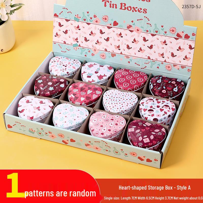 Mini Cute Cookie Candy Storage Tin with Lid for Hairpins, Earrings, or Small Items