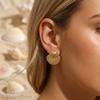 Luxury 3 Pairs Gold Color Earring Collection Bundle Shell for Women Vintage Summer Beach Vacation Statement Earrings Jewelry