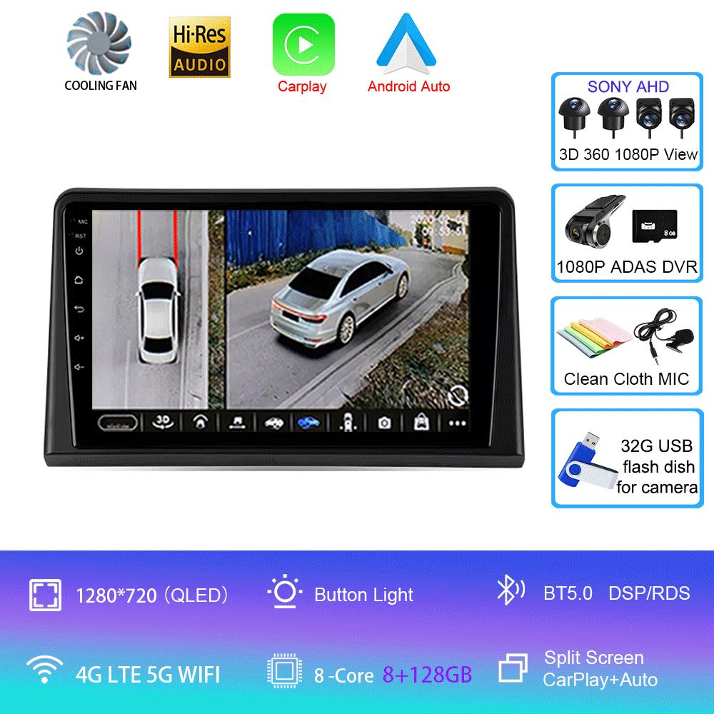 Android 14 Carplay Auto For Hyundai Sonata 7 LF 2017 2018 2019 GPS Multimedia Car Radio Player Stereo 360 Camera 4G+WiFi BT DSP