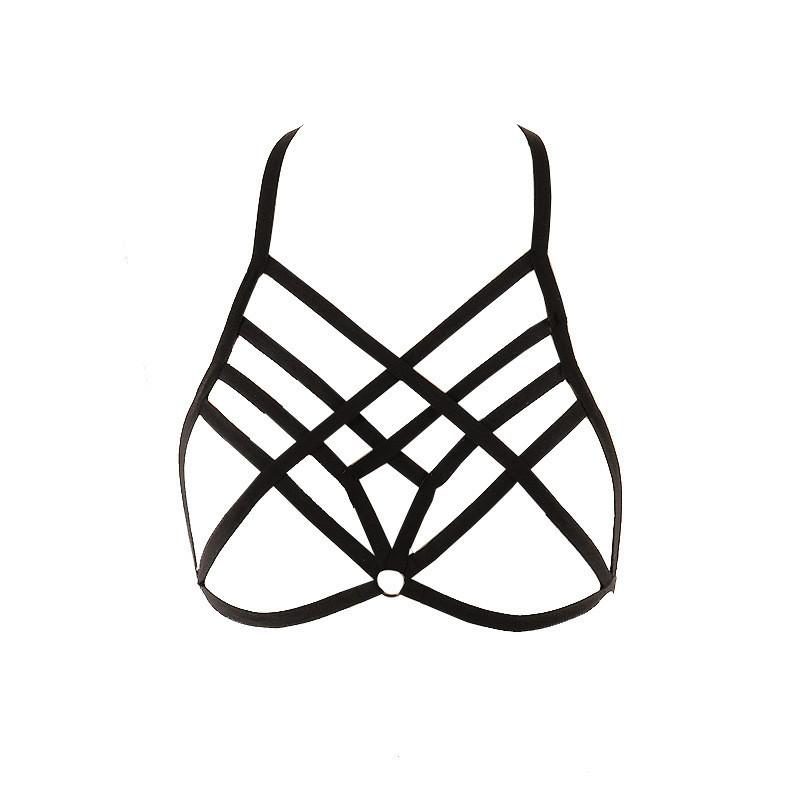 New Pentagram Sword Belt Sexy Ladies Women Body Harness Bra Chest Bondage Erotic Lingerie Cage Bra Gothic Garter Belt Suspenders