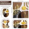 4 Pcs Set Vintage Bath Curtain with Hooks and Rugs Bath Mat U Shape Toilet Lid Cover Mat Waterproof Non Slip for Multiscene