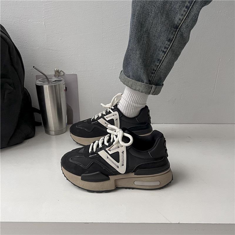 2024 Vintage Platform Sneakers Women Autumn Fashion Patchwork Sports Shoes All-match 2024 Anti Slip Daily Wear Ladies Footwear