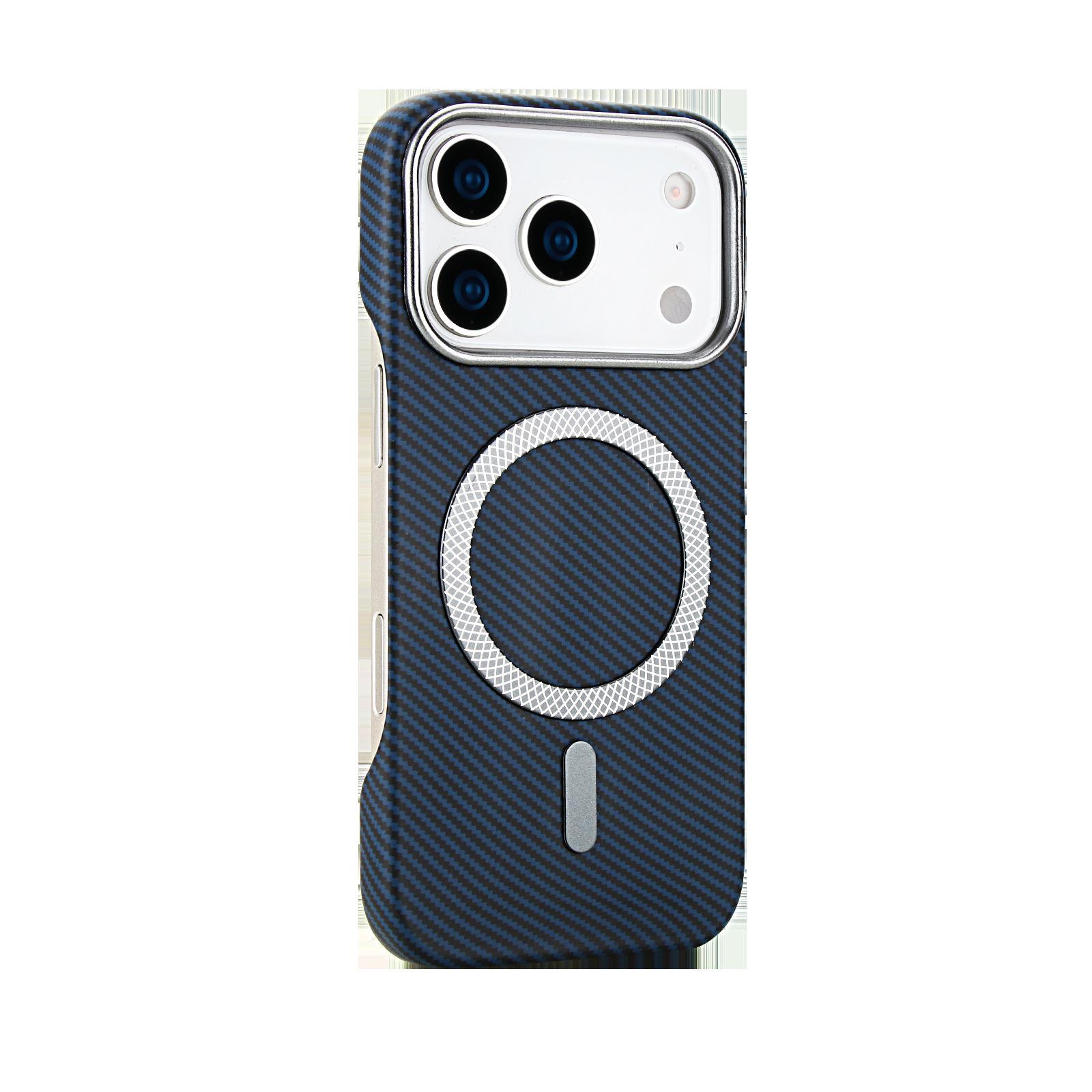

Kevlar Pattern Magnetic Card Holder Case for iPhone 17 Pro Max/16/15/14 iPhone 14/13