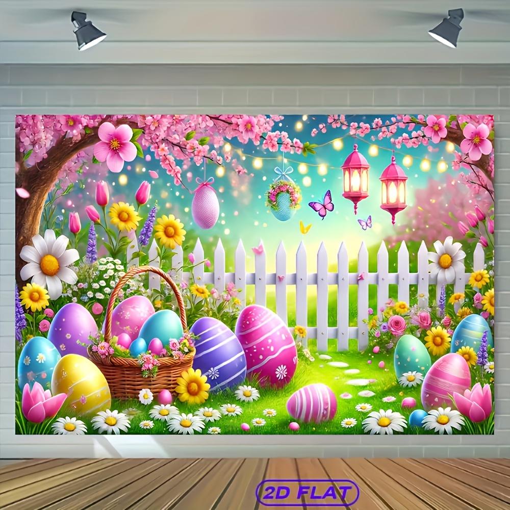 

VIKAMA Fresh Countryside Style Decorative Tapestry Family Gathering Atmosphere Dreamy Spring Wind Background Cloth 74x94cm(29x37in)