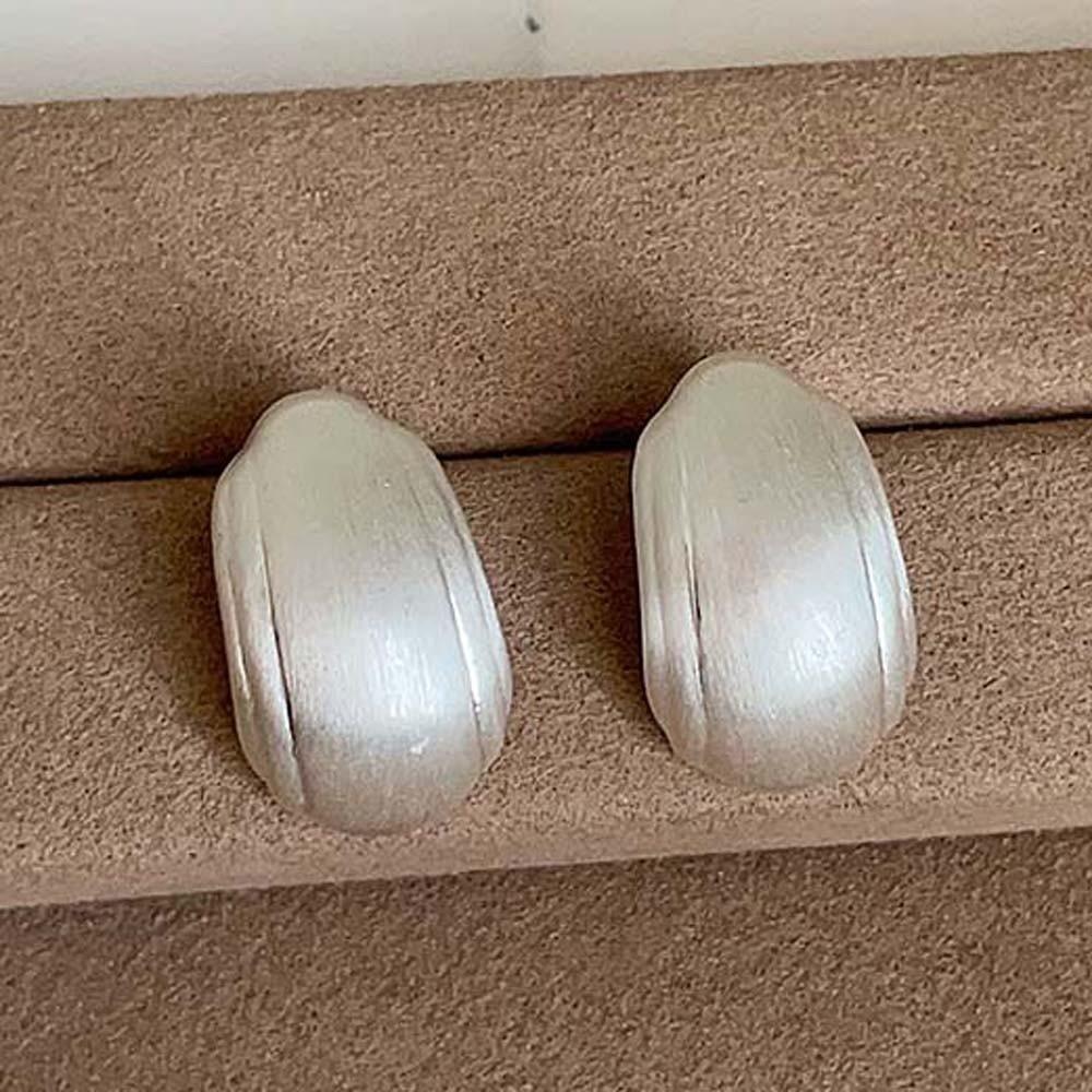 1 pair Elegant Metal Brushed Earrings Ear Jewelry Hypoallergenic Irregular Geometry Earrings Mini Waterproof