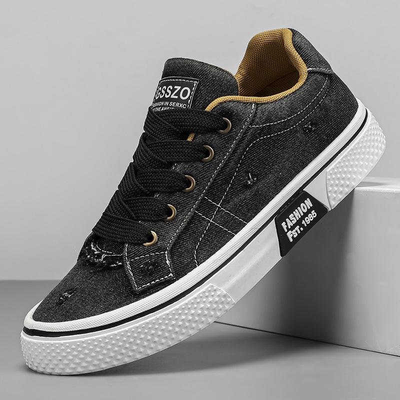 Summer Men'S Canvas Footwear Comfortable Low Cut Sports And Leisure Board Shoes Durable Lightweight Single Shoes Sneaker 48Size