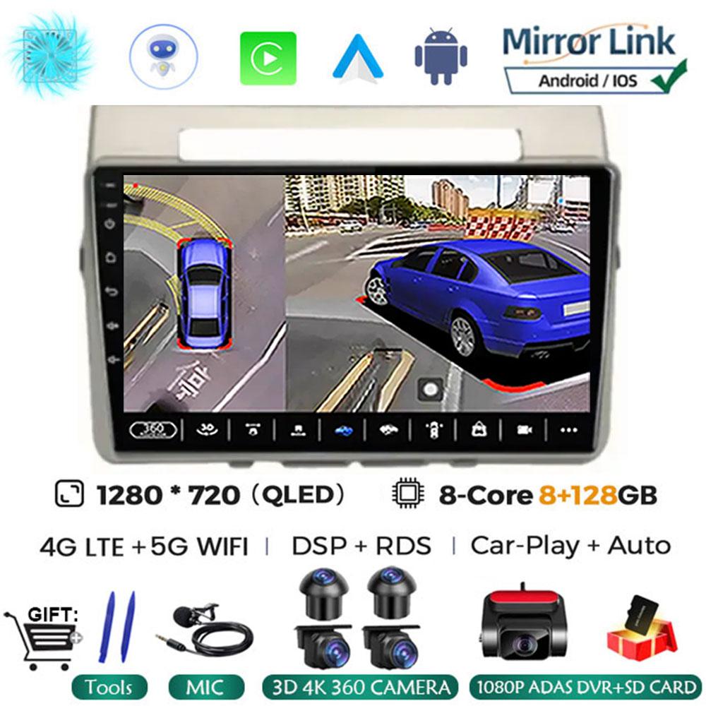 Android 14 Car Radio for Toyota Corolla Verso AR10 2004 - 2009 Multimedia Player 2Din Carplay Stereo Headunit Audio Wifi 4G