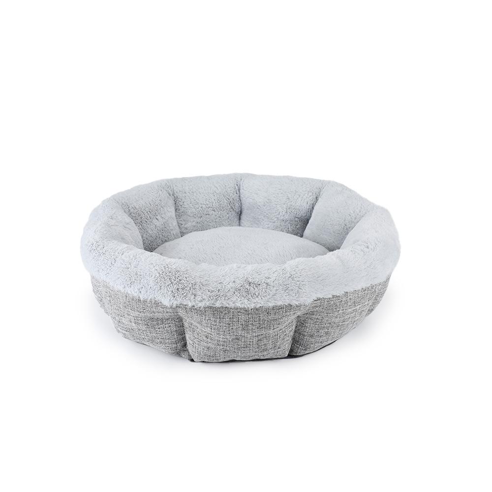 

Льняное гнездо для кошек, будка для домашних животных, зимнее теплое гнездо для домашних животных, коврик для сна, принадлежности для маленьких и средних собак S：50*50*15CM