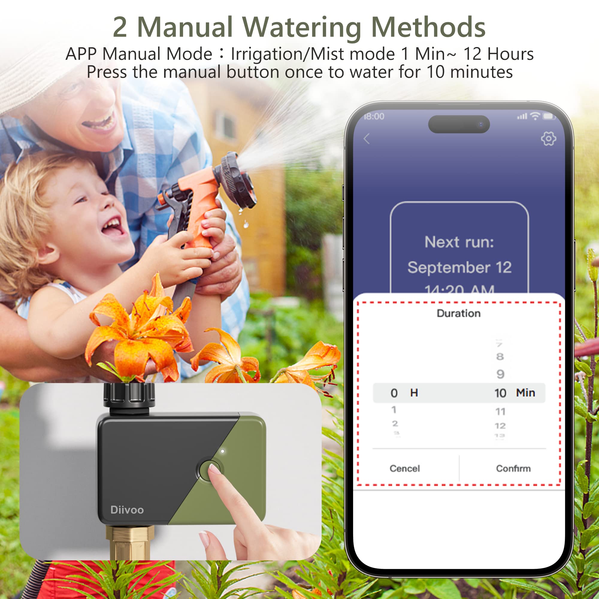 Diivoo WiFi таймер воды 1/2/3 зоны — фото 7
