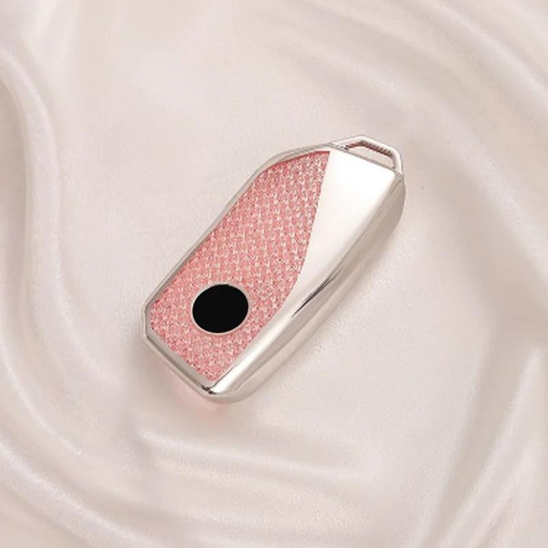 BBKC8 Luxury Diamond Pattern TPU for BMW X1 U11 X7 G07 XM G09 I7 7 Series G70 LCI IX I20 U06 G81 M3 2023  Remote Car Key Case Cover