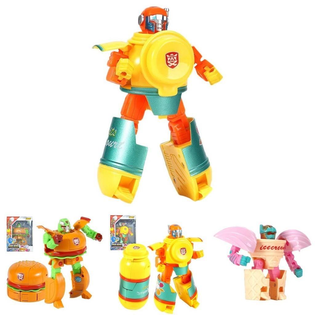Farbiges Lebensmittel-Verformungsspielzeug Roboter Simulation Pommes Burger Eiscreme**