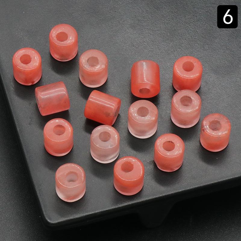 Large Hole Natural Crystal Agate Cylinder Beads 9x9mm, 3mm Hole, DIY Jewelry Accessories.