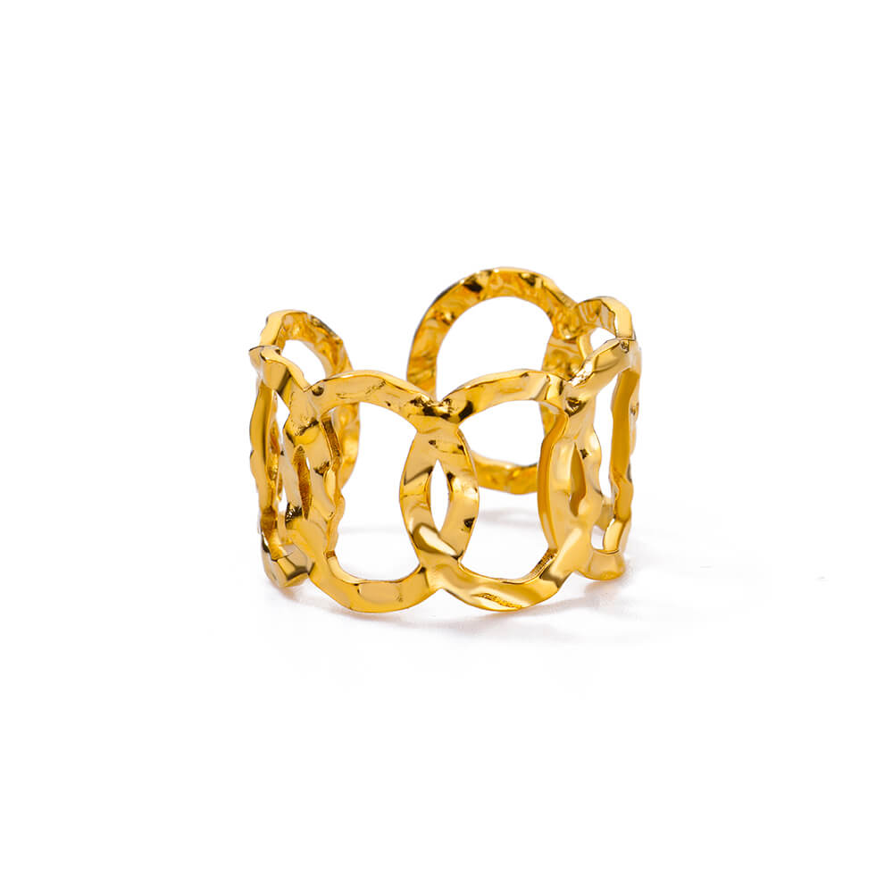 Stainless Steel Multi Layer Rings for Women Vintage Punk Open Adjustable Finger Ring Fashion Jewelry Wedding Birthday Gift 2024