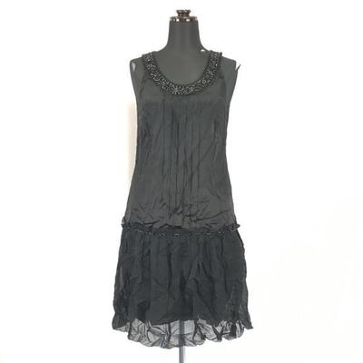 BALLSEY 100% Silk Sleeveless Dress/Women's Size S/36/Black/(USED)