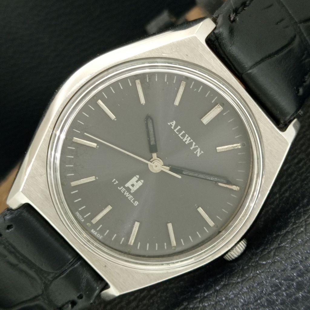 

ALLWYN 6300A HAND-WINDING VINTAGE INDIA MENS ORIGINAL DIAL WATCH a706053-1