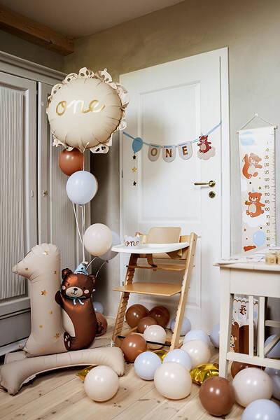 Folienballon mit Rüsche One, 1. Geburtstag, 51,5 cm
