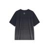 Li-Ning Gradient Quick-Dry Antibacterial Short-Sleeve T-Shirt Men Tops Black Charcoal-Gray ATST563-1