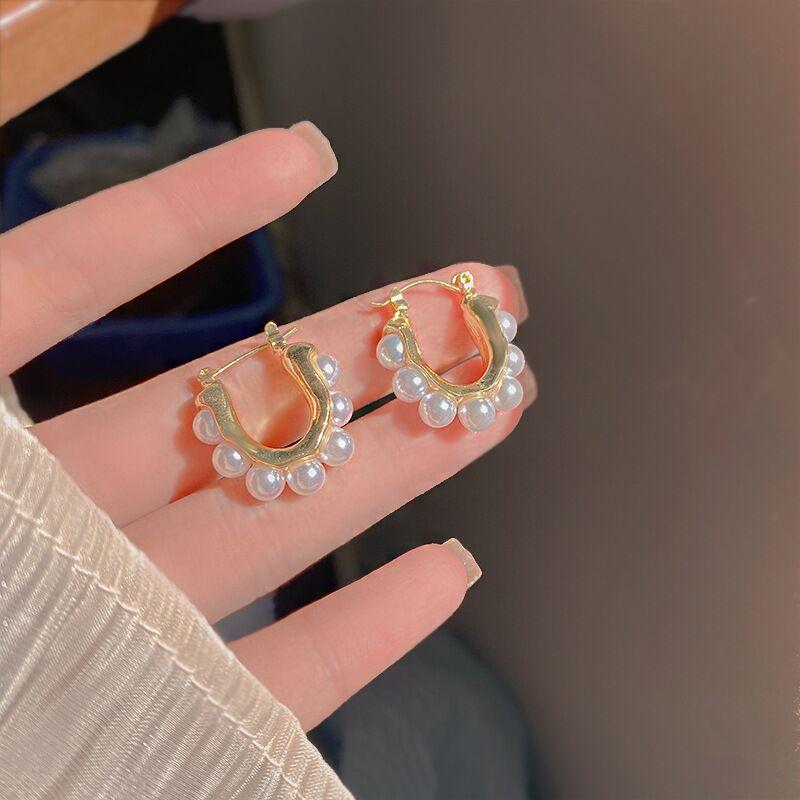 High Quality Pearl Women Earrings Charm Exquisite Stud Earring Wedding Accessories Pendant Jewelry