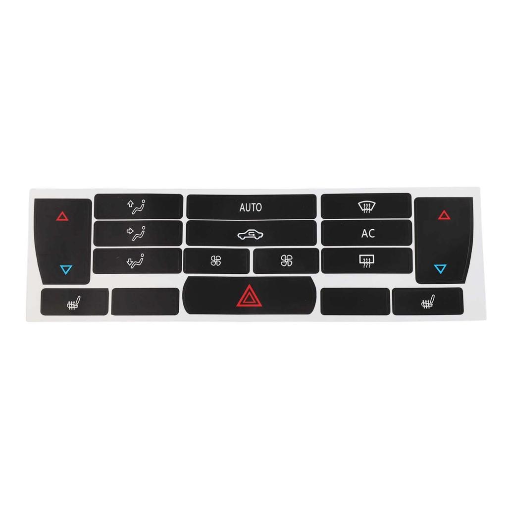 Black Overlay Climate Control Decals High Grade Material