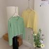 Sweet, gentle and cute small lace hollow knitted cardigan women's spring and summer simple solid color long-sleeved top