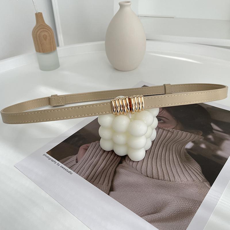 

Versatile Waist Womens Belt With Elegant Metal Closure For Style Effortless абрикосовий